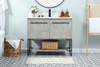Elegant Decor VF42540MCG-BS 40 inch single bathroom vanity in concrete grey with backsplash