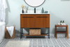 Elegant Decor VF42540MTK-BS 40 inch single bathroom vanity in teak with backsplash