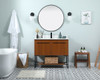 Elegant Decor VF42540MTK-BS 40 inch single bathroom vanity in teak with backsplash