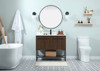 Elegant Decor VF42540MWT-BS 40 inch single bathroom vanity in walnut with backsplash