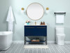 Elegant Decor VF42540MBL-BS 40 inch single bathroom vanity in blue with backsplash