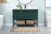 Elegant Decor VF42548MGN-BS 48 inch single bathroom vanity in green with backsplash