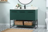 Elegant Decor VF42548MGN-BS 48 inch single bathroom vanity in green with backsplash