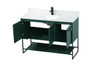 Elegant Decor VF42548MGN-BS 48 inch single bathroom vanity in green with backsplash