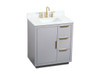 Elegant Decor VF19430GR-BS 30 inch single bathroom vanity in grey with backsplash
