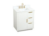 Elegant Decor VF19430WH-BS 30 inch single bathroom vanity in white with backsplash