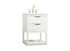 Elegant Decor VF19224WH 24 inch single bathroom vanity in white