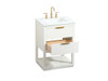 Elegant Decor VF19224WH 24 inch single bathroom vanity in white