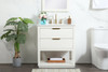 Elegant Decor VF19230WH-BS 30 inch single bathroom vanity in white with backsplash