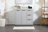 Elegant Decor VF19436GR-BS 36 inch single bathroom vanity in grey with backsplash