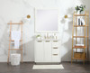 Elegant Decor VF19436WH-BS 36 inch single bathroom vanity in white with backsplash