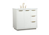Elegant Decor VF19436WH 36 inch single bathroom vanity in white Elegant Decor VF19436WH 36 inch single bathroom vanity in white