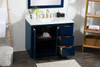 Elegant Decor VF19442BL-BS 42 inch single bathroom vanity in blue with backsplash