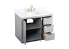Elegant Decor VF19442GR-BS 42 inch single bathroom vanity in grey with backsplash