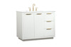 Elegant Decor VF19442WH 42 inch single bathroom vanity in white Elegant Decor VF19442WH 42 inch single bathroom vanity in white