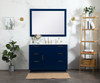 Elegant Decor VF19448BL-BS 48 inch single bathroom vanity in blue with backsplash