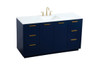 Elegant Decor VF19460BL 60 inch single bathroom vanity in blue