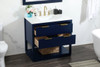Elegant Decor VF19236BL-BS 36 inch single bathroom vanity in blue with backsplash