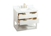 Elegant Decor VF19236WH-BS 36 inch single bathroom vanity in white with backsplash
