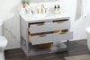 Elegant Decor VF19242GR-BS 42 inch single bathroom vanity in grey with backsplash