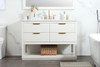 Elegant Decor VF19248WH-BS 48 inch single bathroom vanity in white with backsplash