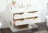 Elegant Decor VF19248WH-BS 48 inch single bathroom vanity in white with backsplash