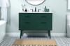 Elegant Decor VF41042MGN-BS 42 inch bathroom vanity in Green with backsplash