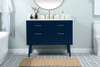 Elegant Decor VF41042MBL-BS 42 inch bathroom vanity in Blue with backsplash