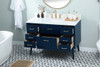 Elegant Decor VF41048MBL-BS 48 inch bathroom vanity in Blue with backsplash