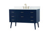 Elegant Decor VF41048MBL-BS 48 inch bathroom vanity in Blue with backsplash