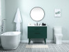 Elegant Decor VF41036MGN-BS 36 inch bathroom vanity in Green with backsplash