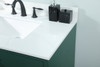 Elegant Decor VF41036MGN-BS 36 inch bathroom vanity in Green with backsplash