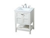 Elegant Decor VF16424WH 24 inch single bathroom vanity in white Elegant Decor VF16424WH 24 inch single bathroom vanity in white