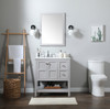 Elegant Decor VF16432GR-BS 32 inch single bathroom vanity in grey with backsplash