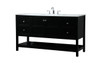 Elegant Decor VF16460BK 60 inch single bathroom vanity in black