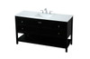 Elegant Decor VF16460BK 60 inch single bathroom vanity in black