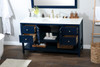 Elegant Decor VF16460BL 60 inch single bathroom vanity in blue