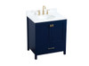 Elegant Decor VF18830BL-BS 30 inch single bathroom vanity in blue with backsplash