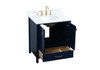 Elegant Decor VF18830BL-BS 30 inch single bathroom vanity in blue with backsplash