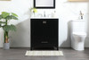 Elegant Decor VF18830BK-BS 30 inch single bathroom vanity in black with backsplash