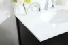 Elegant Decor VF18830BK-BS 30 inch single bathroom vanity in black with backsplash