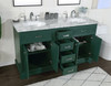 Elegant Decor VF15060DGN 60 inch single bathroom vanity in green