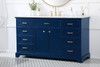 Elegant Decor VF15060BL 60 inch single bathroom vanity in blue