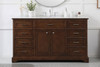Elegant Decor VF15060TK 60 inch single bathroom vanity in teak