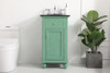 Elegant Decor VF12319VM 19 inch single bathroom vanity in vintage mint Elegant Decor VF12319VM 19 inch single bathroom vanity in vintage mint