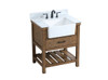 Elegant Decor VF60130DW-BS 30 inch single bathroom vanity in driftwood with backsplash