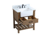 Elegant Decor VF60130DW-BS 30 inch single bathroom vanity in driftwood with backsplash