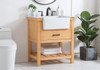 Elegant Decor VF60130NW 30 inch single bathroom vanity in natural wood