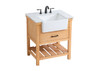 Elegant Decor VF60130NW 30 inch single bathroom vanity in natural wood