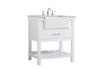 Elegant Decor VF60130WH 30 inch single bathroom vanity in white Elegant Decor VF60130WH 30 inch single bathroom vanity in white